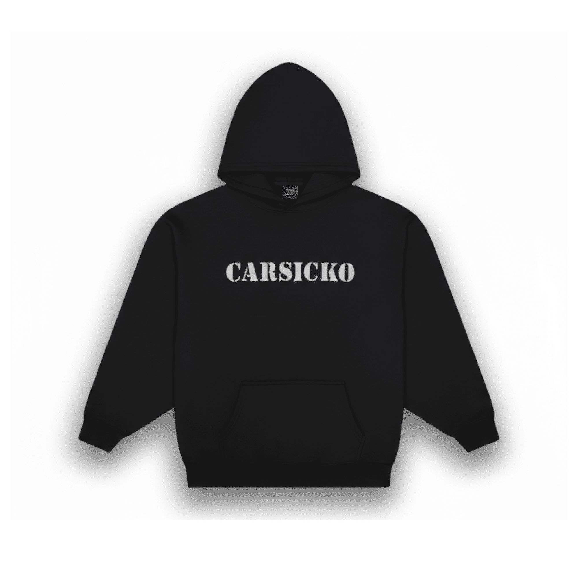 Black Carsicko Rock Wash Hoodie