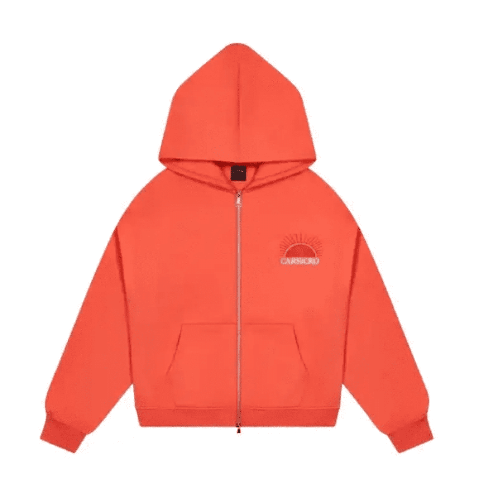 Bright Red Carsicko Sundown Zip-Up Hoodie